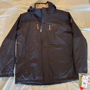 Free Country “Get Out There” Men's Jet Black Lined Winter Jacket Size Medium